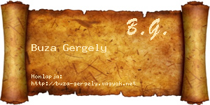 Buza Gergely névjegykártya
